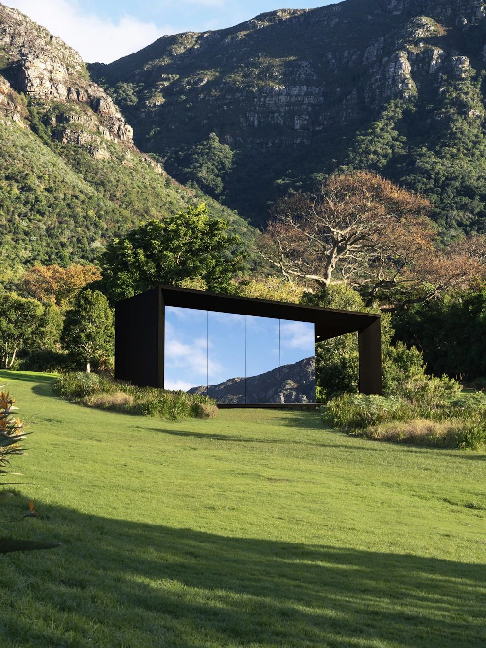 Sfeer impresse van huisje in bergen