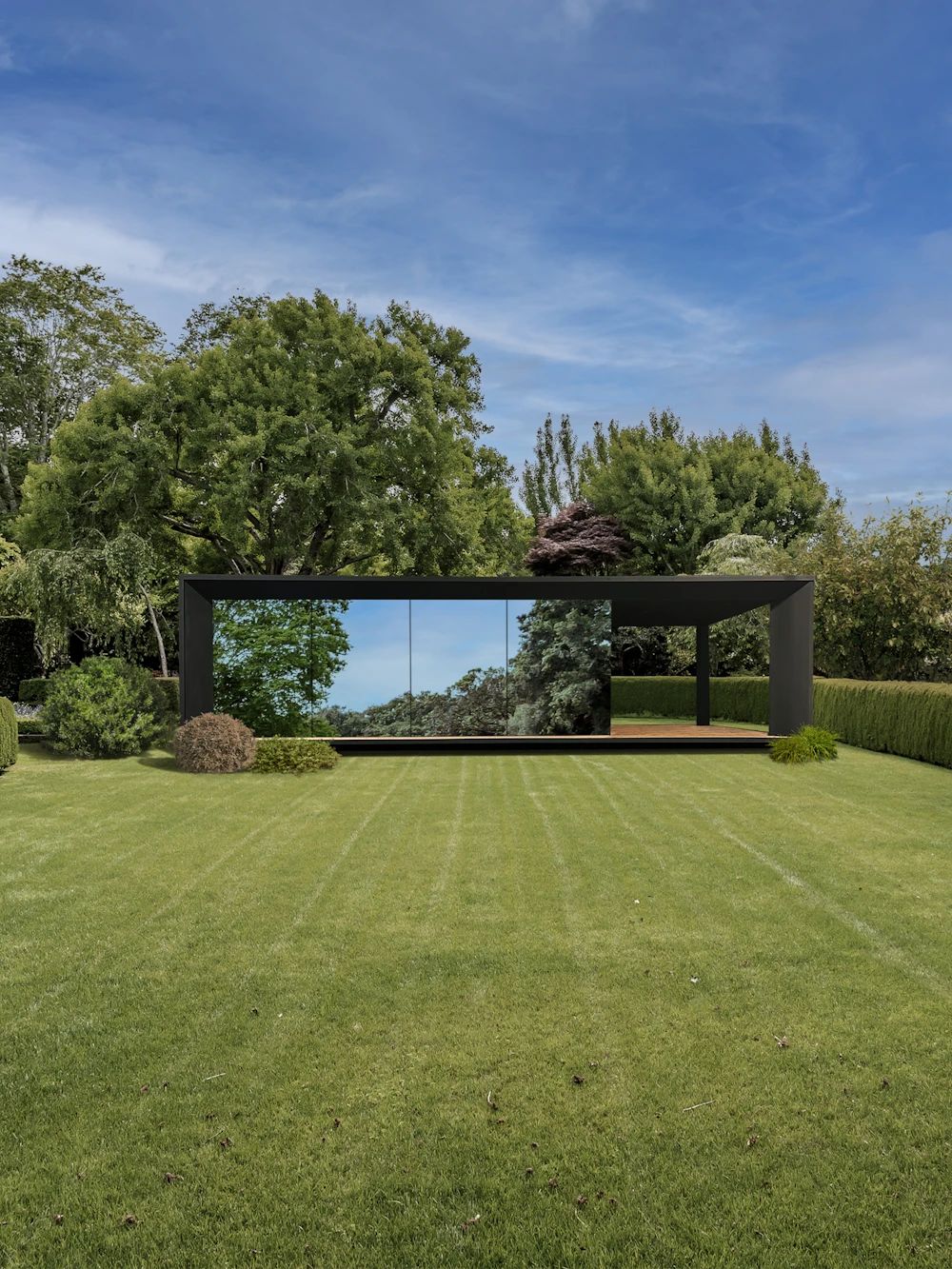 Sfeer impressie van huisje in achtertuin